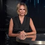 Keltie’s black belted vest and pants on E! News