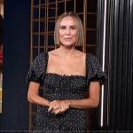 Keltie’s black polka dot print dress on E! News