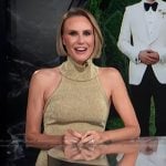 Keltie’s gold metallic mini dress on E! News