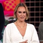 Keltie’s white asymmetric cardigan on E! News