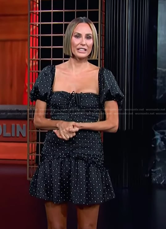 Keltie's black polka dot print dress on E! News