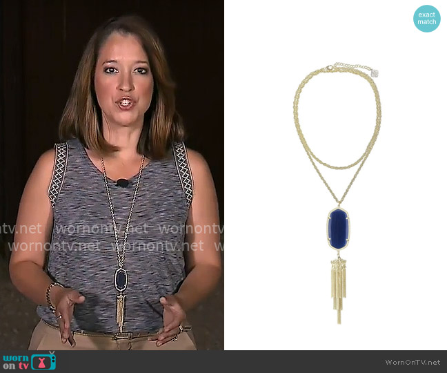 Kendra Scott Rayne Necklace worn by Mireya Villarreal on CBS Mornings