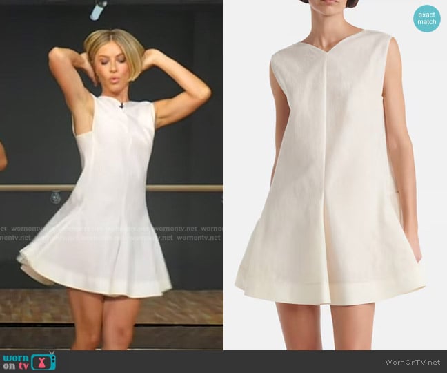 Khaite Mel Silk and Cotton Minidress worn by Julianne Hough on Good Morning America