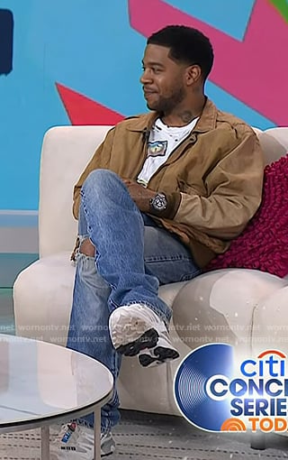 Kid Cudi’s white sneakers on Today