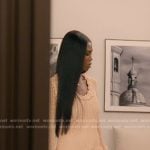 Kiki’s blush pink crochet mini dress on The Real Housewives of Miami