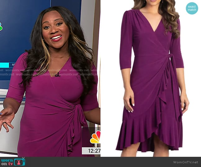 Kay’s magenta wrap dress on NBC News Daily