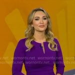 Kelly O’Grady’s purple dress on CBS Mornings