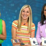 Jennifer Jolly’s multicolor knit top and skirt set on Today