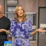 Lara’s blue floral shirtdress on Good Morning America
