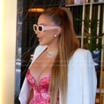 Larsa’s pink floral dress on The Real Housewives of Miami