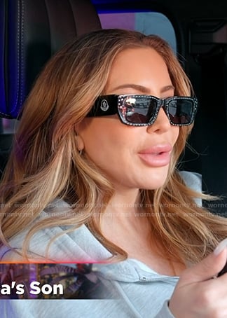 Larsa's black studded sunglasses on The Real Housewives of Miami