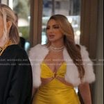 Larsa’s yellow cut out dress on The Real Housewives of Miami