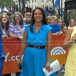 Laura’s blue short sleeve shirtdress on Today