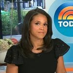Laura’s black eyelet ruffle sleeve top on Today