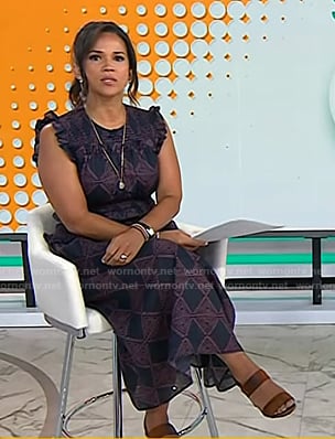 Laura's brown suede sandals on Today