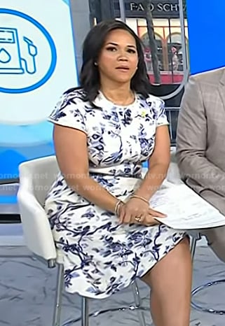 Laura's white floral print dress on Today
