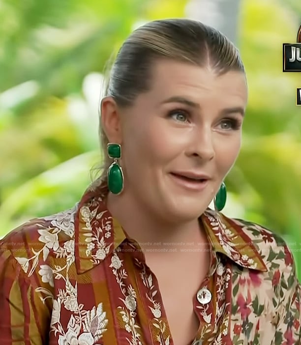 Lauren Herbert’s floral print dress on Access Hollywood