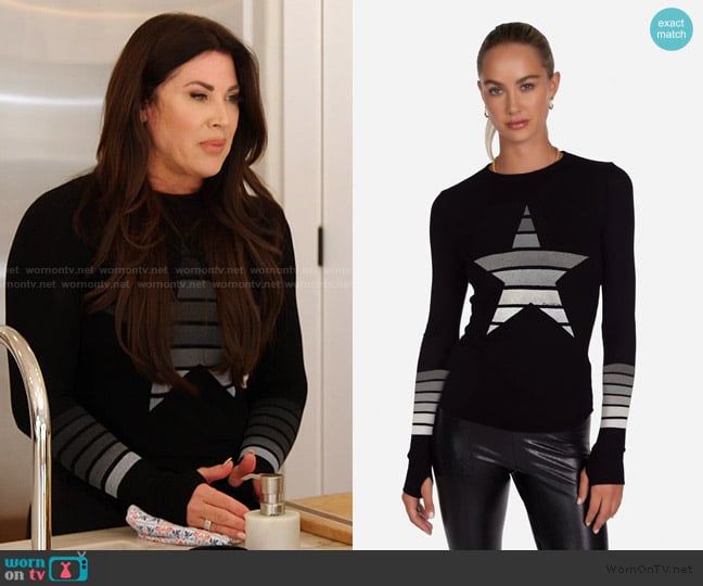 Lauren Moshi McKinley Ombre Star Sweater worn by Emily Simpson on The Real Housewives of Orange County