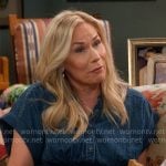 Leanne’s denim peplum shirt on Leanne