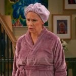 Leanne’s purple fleece robe on Leanne