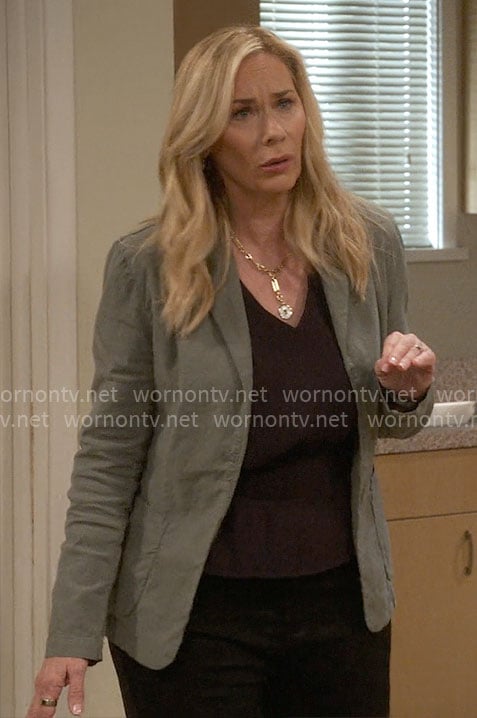 Leanne’s green blazer on Leanne
