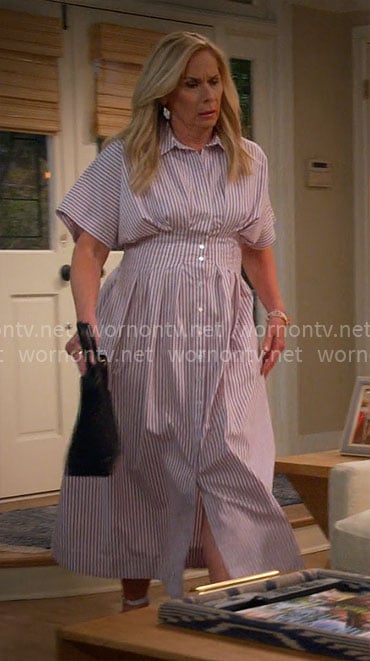 Leanne's striped shirtdress on Leanne