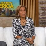 Robin's leopard print wrap dress on Good Morning America