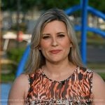 Erin McLaughlin’s animal print sleeveless top on Today