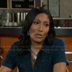 Leslie’s denim jumpsuit on Beyond the Gates