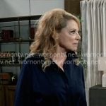 Liesl’s navy shirtdress on General Hospital