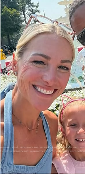 Lindsay Czarniak’s halter neck denim jumpsuit on Today