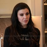 Heather’s black embroidered sweater on The Real Housewives of Orange County