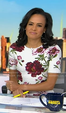 Linsey's white floral dress on Good Morning America