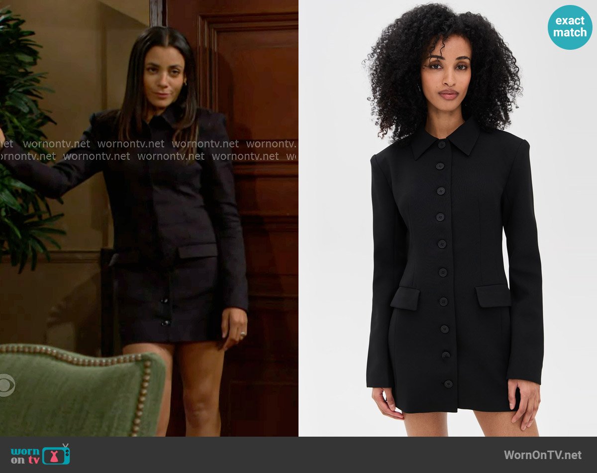 Daphne’s button front blazer dress on The Bold and the Beautiful