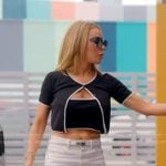 Lisa’s black cropped cardigan on The Real Housewives of Miami