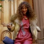 Lisette’s blue shoulder bag on And Just Like That