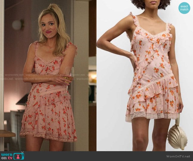 LoveShackFancy Serima Minidress in Persian Orange worn by Lucinda Jewel (Kristen Connolly) on The Summer I Turned Pretty