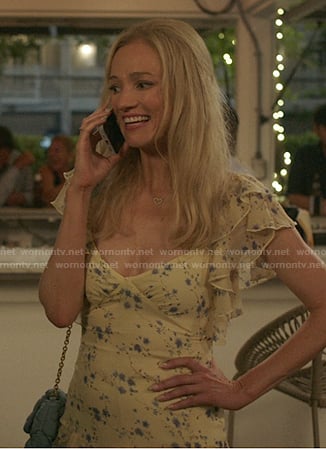 Lucinda's yellow floral flutter sleeve dress on The Summer I Turned Pretty