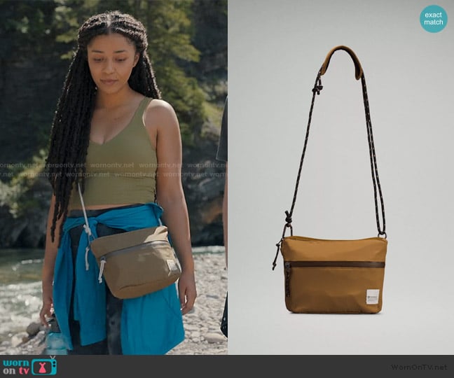 Lululemon Patch Logo Crossbody Bag In Bold Beige worn by Haley Young (Zoë Soul) on My Life with the Walter Boys