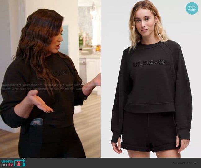 Lululemon Scuba Oversized Pullover Wordmark worn by Emily Simpson on The Real Housewives of Orange County