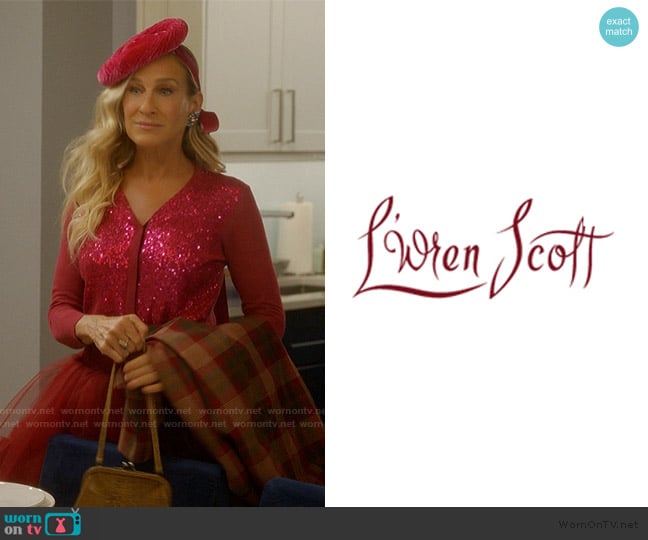 L'Wren Scott Pink Cardigan worn by Carrie Bradshaw (Sarah Jessica Parker) on And Just Like That