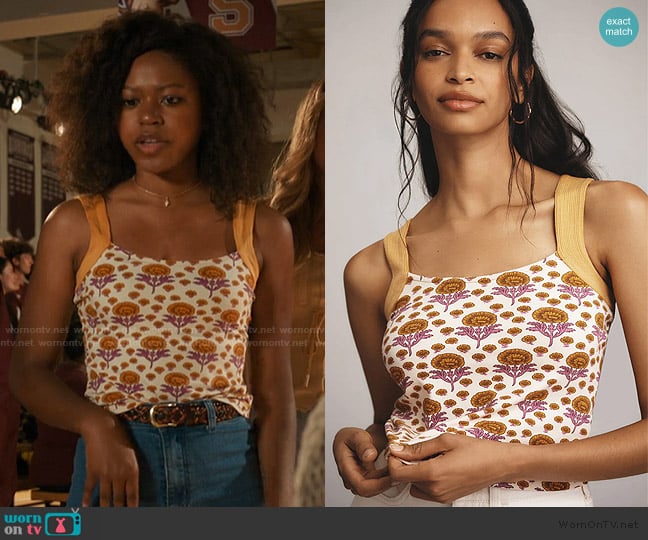 Maeve Trapunto tank top