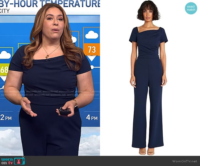 Maggy London Defne Jumpsuit in Navy Blazer worn by Violeta Yas on Today