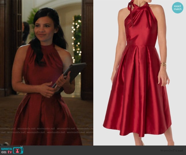 Maison Tara Flare Halter Dress worn by Jackie Howard (Nikki Rodriguez) on My Life with the Walter Boys