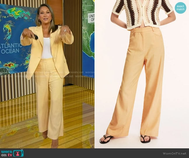 Maje Pyron Trousers worn by Ginger Zee on Good Morning America