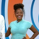 Makho’s blue ruched dress on Today