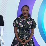 Makho’s black floral puff sleeve shirtdress on Today