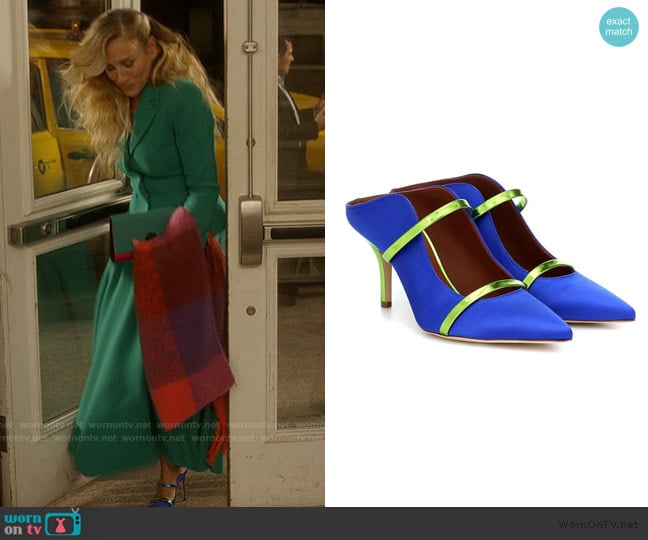Malone Souliers Maureen Mules worn by Carrie Bradshaw (Sarah Jessica Parker) on And Just Like That