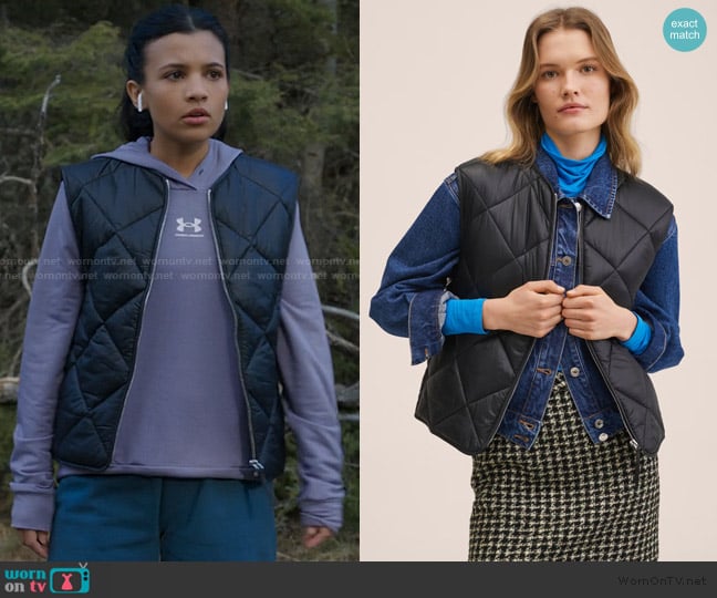 Mango Quilted Gilet worn by Jackie Howard (Nikki Rodriguez) on My Life with the Walter Boys