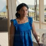 Jackie’s blue square neck top on My Life with the Walter Boys